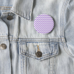 Lila Zigzag, Lila Chevron, Geometric Mönster Knapp