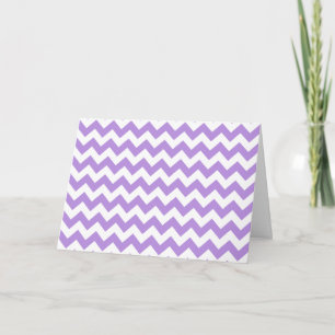 Lila Zigzag, Lila Chevron, Geometric Mönster Kort