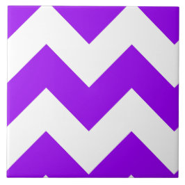 Lila Zigzag Mönster Kakelplatta