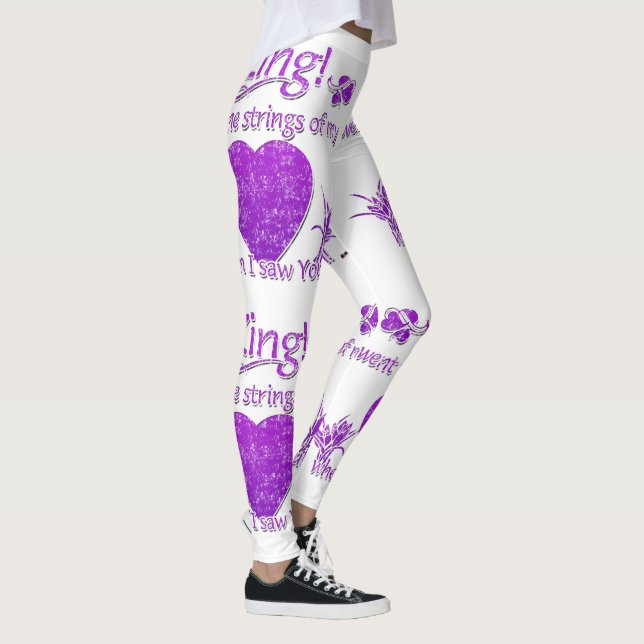 Lila Zing vig i mina hjärtan när jag var Leggings (Höger)