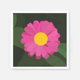 Lila Zinnia Blomma Blommig Fest Pappersservett