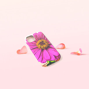 Lila Zinnia Flower i Bloom iphone case