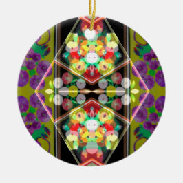 Lila Zinnias Julgransprydnad Keramik