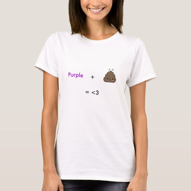 Lilabajs = kärlek tee shirt (Framsida)