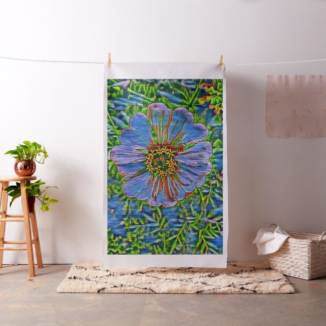 Lilablommamålning Tyg (In Situ)