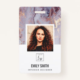 LILAC AGATE ARBETSPLOYEE PHOTO PUB CODE NAMN BADD