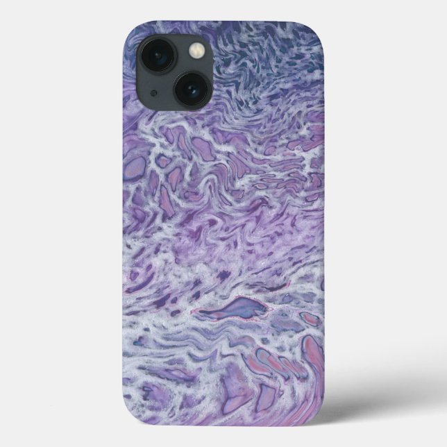 Lilac Akrylvätska Abstrakt Fluid Art (Baksida)