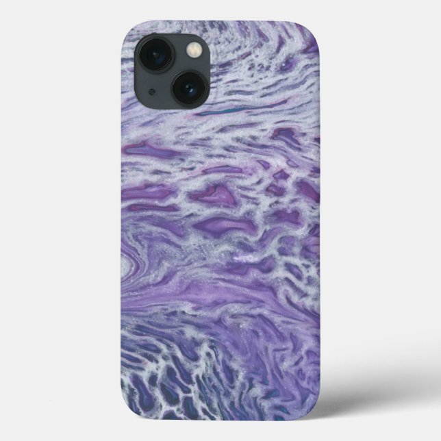 Lilac Akrylvätska Abstrakt Fluid Art (Baksida)