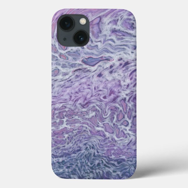 Lilac Akrylvätska Abstrakt Fluid Art (Baksida)