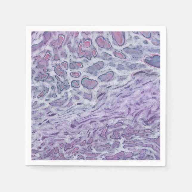 Lilac Akrylvätska Abstrakt Fluid Art Pappersservett (Framsidan)