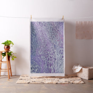 Lilac Akrylvätska Abstrakt Fluid Art Tyg