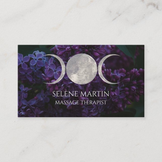 Lilac and Triple Moon business card Visitkort (Framsida)