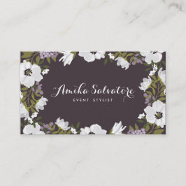 Lilac Anemone Blooms Personlig Blommigt Visitkort