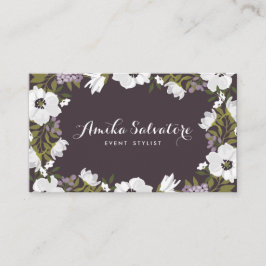Lilac Anemone Blooms Personlig Blommigt Visitkort