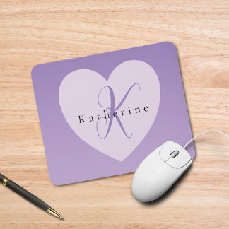 Lilac Anpassningsbar Monogram Namn Musmatta
