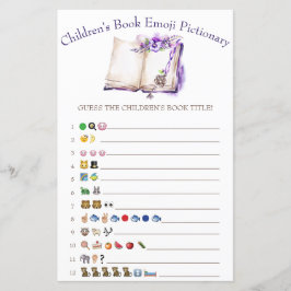 Lilac Barnbok Emoji Baby Shower Lek