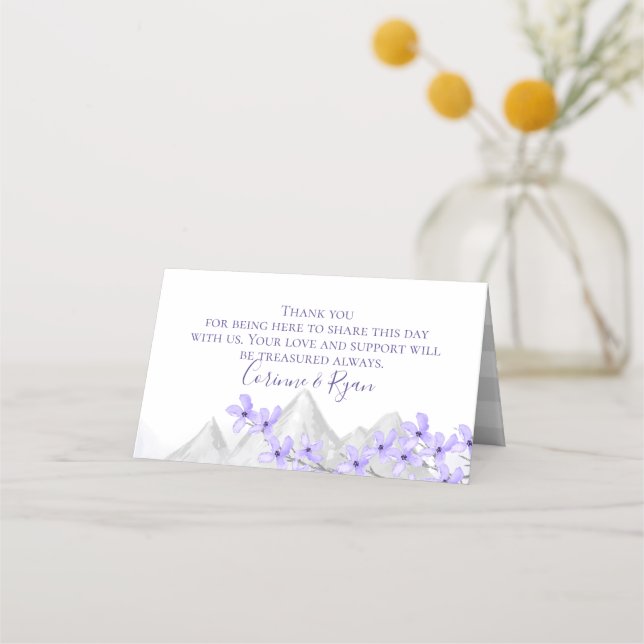 Lilac-bergskort Placeringskort (Baksida)