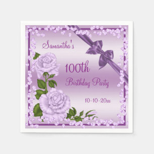 Lilac-Blommar, Bows & Diamonds 100:e Pappersservett
