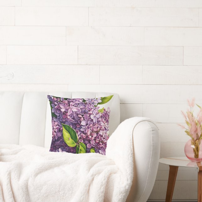 "Lilac Blommar Dekorativ kudde Captivating Blooms" (Soffa)