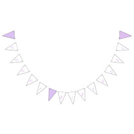 Lilac Blommar Grattis på födelsedagen Bunting Flag Vimplar