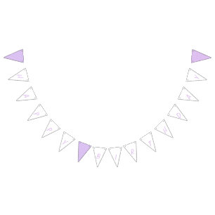 Lilac Blommar Grattis på födelsedagen Bunting Flag Vimplar