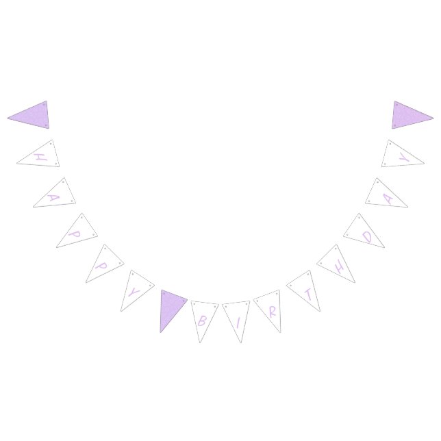 Lilac Blommar Grattis på födelsedagen Bunting Flag Vimplar (Alla)