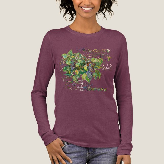lilac blommars T-Shirt (Framsida)