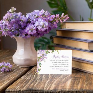 Lilac Blommig Visning Dusch Ingen Presentförpackni Tilläggskort