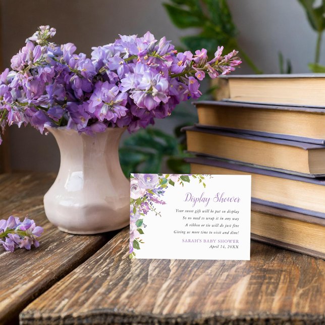 Lilac Blommig Visning Dusch Ingen Presentförpackni Tilläggskort (Skapare uppladdad)