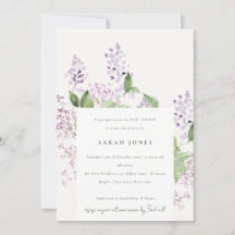 Lilac Blommigt andedräkt Garden Baby Shower