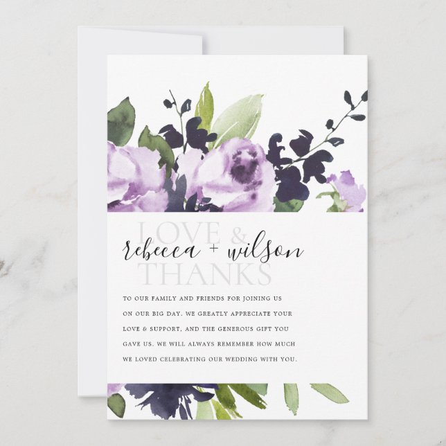 LILAC BLOMMIGT BRÖLLOP TACK (Framsida)