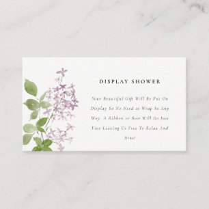 Lilac Blommigt Garden Visning Shower Baby Shower Tilläggskort
