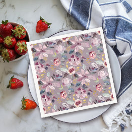 Lilac-Blommigt Pappersservett