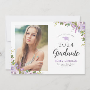 Lilac Blommigt Photo Studenten Meddelande