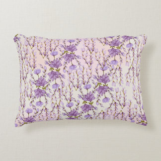 lilac blommigt prydnadskudde