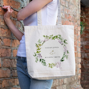 Lilac Blommigt utandningskottage Garden Wedding Tygkasse