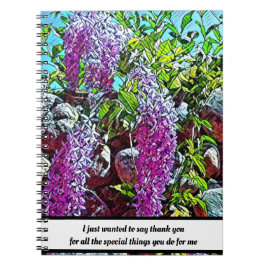 Lilac blommor blommar trädgård anteckningsbok
