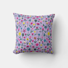 Lilac Blomsterträdgård Cushion Dekorativ kudde