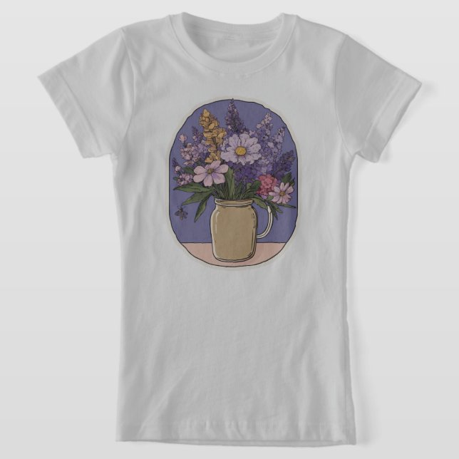 Lilac Bloom Burk T Shirt (Laydown)