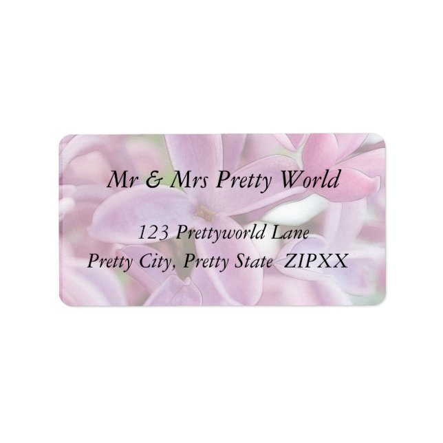 Lilac Bloom i Tidigt Vår Adressetikett (Framsidan)