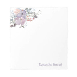 Lilac Blooms Blommigt Personlig Stationery Note Anteckningsblock