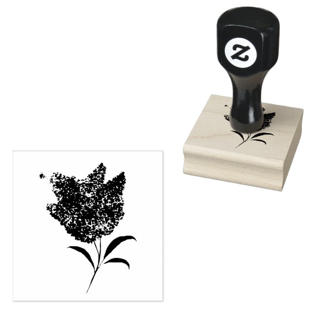 Lilac Boho Bohemian Blommigt Watercolor Stämpel (Stämplad)