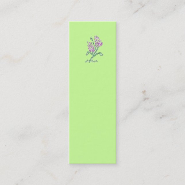 Lilac Bookmark Mini Visitkort (Framsida)