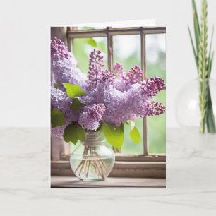 Lilac Bouquet för födelsedagen Kort