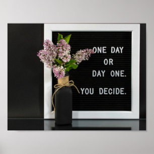 lilac bouquet med inspirerande citat poster