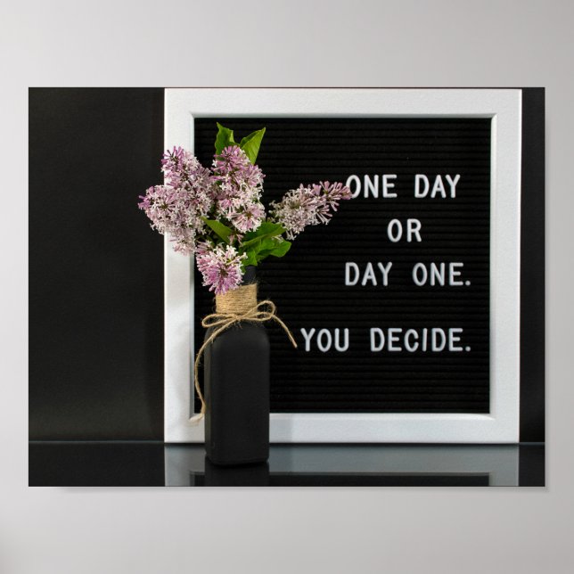 lilac bouquet med inspirerande citat poster (Framsidan)