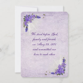Lilac Bouquets för Vow Renewal Inbjudningar