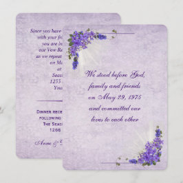 Lilac Bouquets för Vow Renewal Inbjudningar
