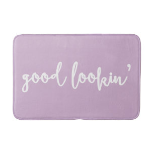 Lilac Bra Lookin' Calligraphy Script Bath Mat Badrumsmatta