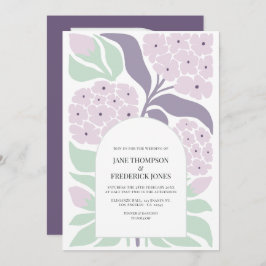 Lilac Breeze Floral Modern Spring Wedding Inbjudningar